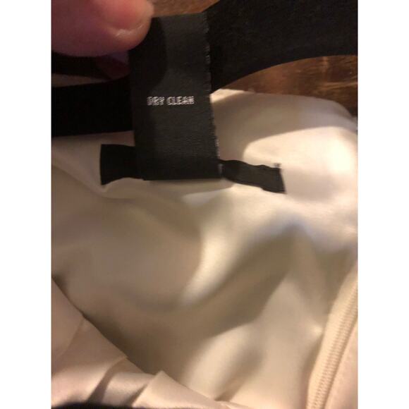 Alfani March Cloud Preppy Academia  Cream Black Belted Two Tone Sleeveless Dress - Picture 8 of 8